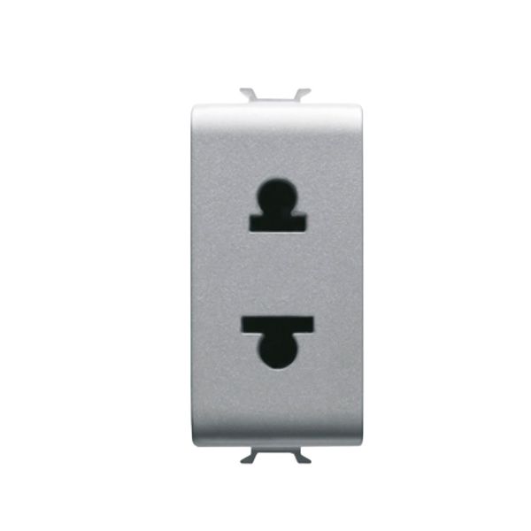 Gewiss - Chorus 1M 2P+E Euro-USA 15A 250/125V Socket Titanium
