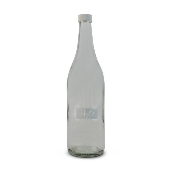 Bottle - Glassware - H20 - Transparent - Glass - 1 Litre - Single