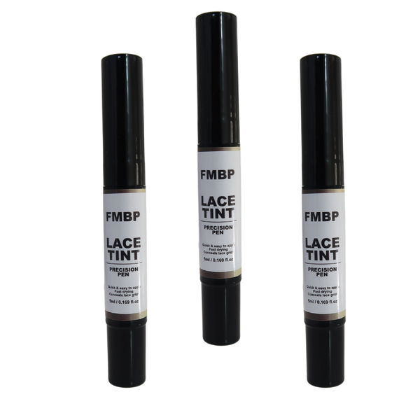 Lace tint-Precision Pen, light brown, medium brown, black.