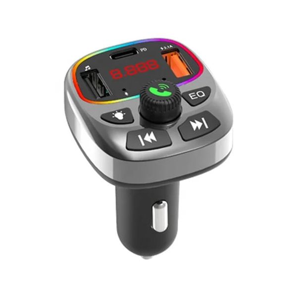 Wireless Radio FM Transmitter Dual USB BT 5.0 MP3 Player Cellphone Charger