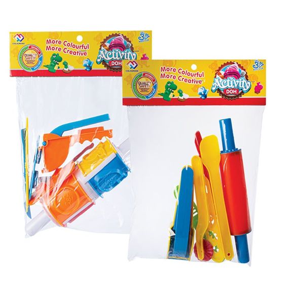 Bulk Pack x 4 Educational Play Dough Novelty Cutter Set