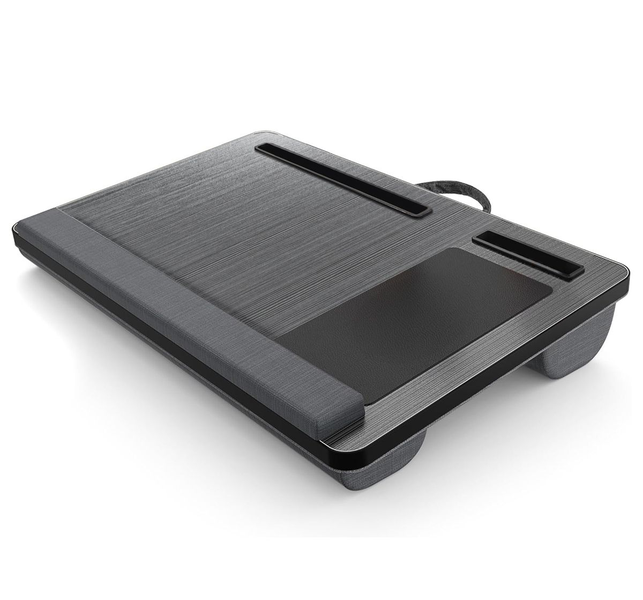 Portable Laptop Desk with Mouse Pad Wrist Pad Dual Cushion and Phone Holder
