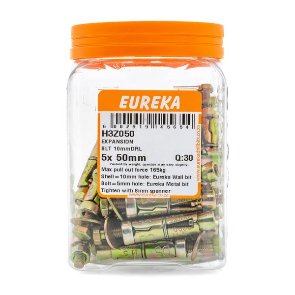 EUREKA Expansion Bolts 5 x 50mm Q:30 H3Z050