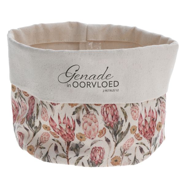 Canvas Planter Cover - Genade in Oorvloed, Fynbos