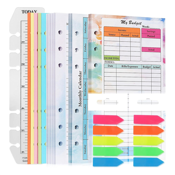 A6 Budget Planner Refill 82 Sheets 6 Hole for A6 Binder Cover Save B