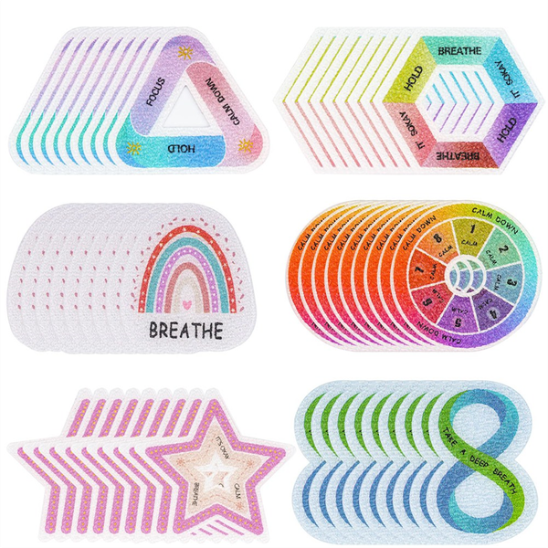 60 Pcs Calm Strips Anxiety Sensory Stickers Breath Strips