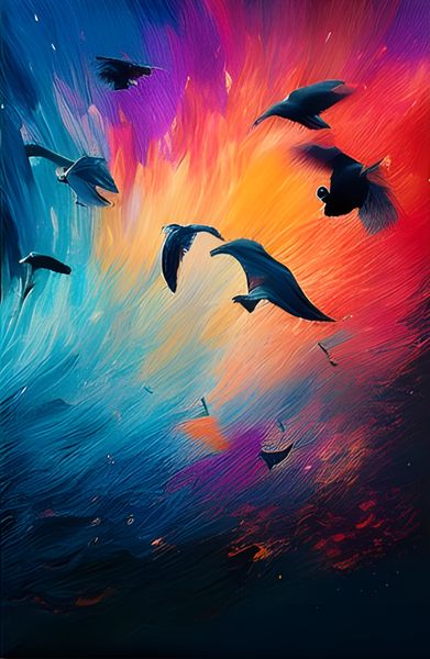 Canvas Home Decor Wall Art _ Flying birds 5