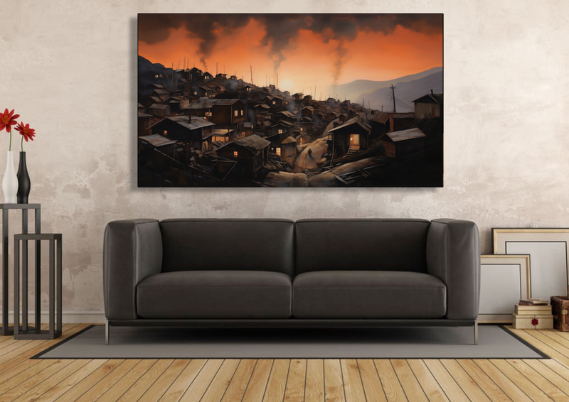 Canvas Wall Art - Dusk Embrace Abstract - HC1037