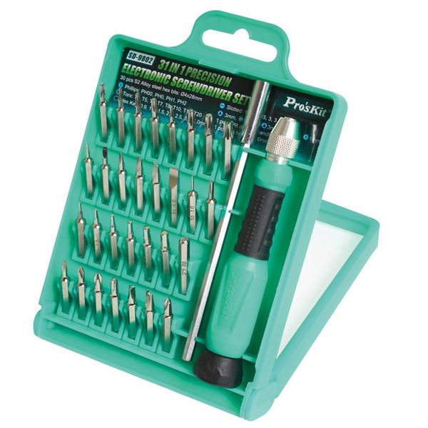 PRK SD-9802 31-in-1 Precision Electronic Screwdriver Set with Storage