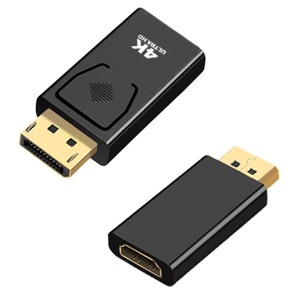 4K DisplayPort to HDTV Adapter 2 Pack DP PC to HDMI Converter,black