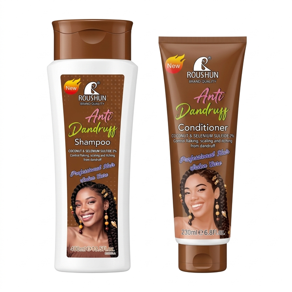 2 Pack Roushun Anti Dandruff Shampoo Conditioner Set Professional Hair Care