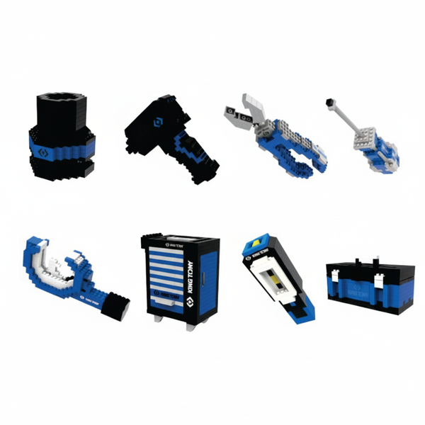 LEGO Tool Set 8 Piece with Display Box - Essential Building Accessories