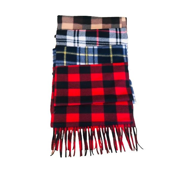 Mens Tartan Scarves (180 x 30cm) Set of 4 Assorted Colours