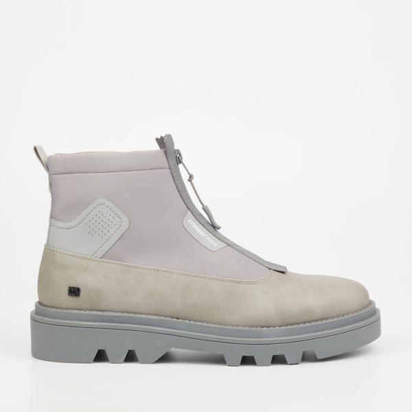 Mazerata Men Grey Round Toe Tpr Sole Boots image