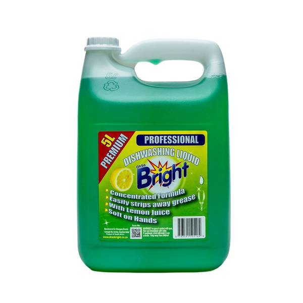 OHSo Bright Professional Dishwashing Liquid 5L, Thick Premium Concentrate