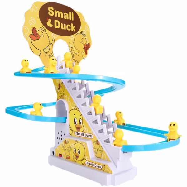 18 Piece Children's Little Yellow Duck with Music Climbing Stairs Toy Set
