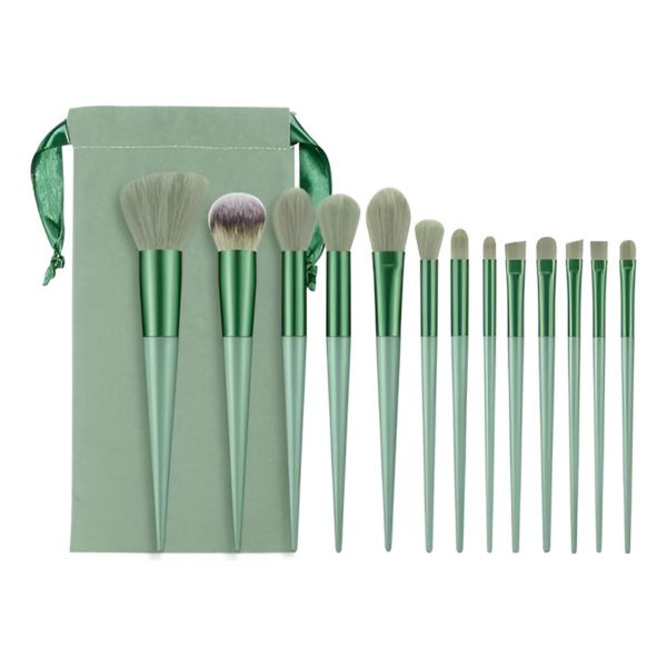 Professional 13 Pieces Makeup Brush Kit for Face Eye Cosmetics Velvet Bag