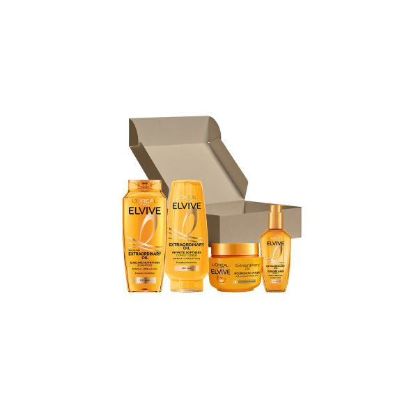 LOreal Elvive Extraordinary Oil Routine Bundle - 4 set bundle