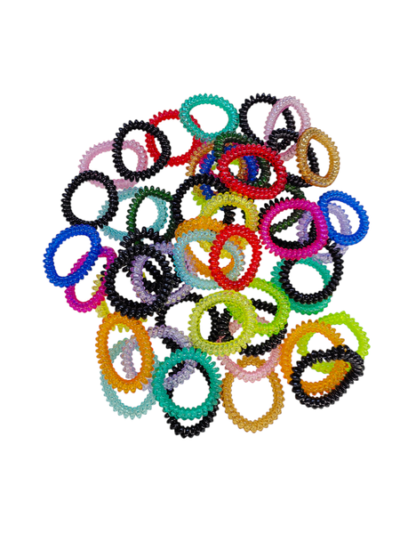 50 Pieces Bulk Pack Spiral HairTies - 5cm
