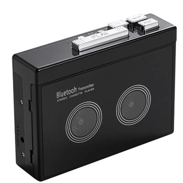Black Retro Stereo Cassette Player Walkman Cassette Tape Music Audio