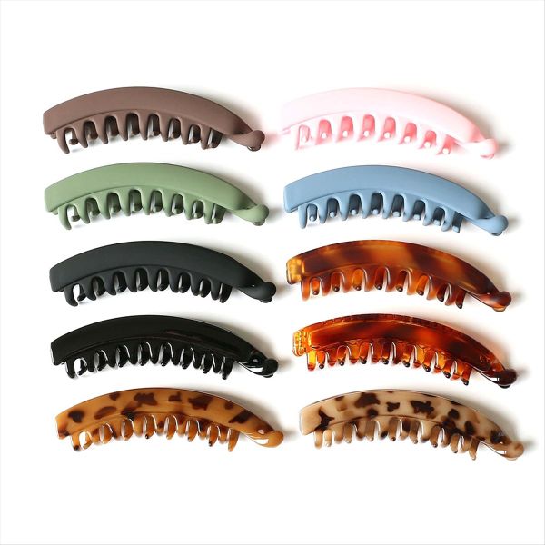 10 Pcs Hair Clips for Women-Non-Slip Claw Clips for Hair (10 Colour)