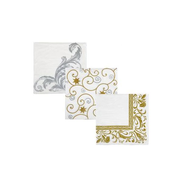 Serviettes - 2ply - 33cm - 20 Piece Fancy Pattern
