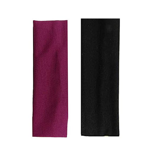 Set of 2 Non-slip sports Headbands for Hair, Fitness, Spa