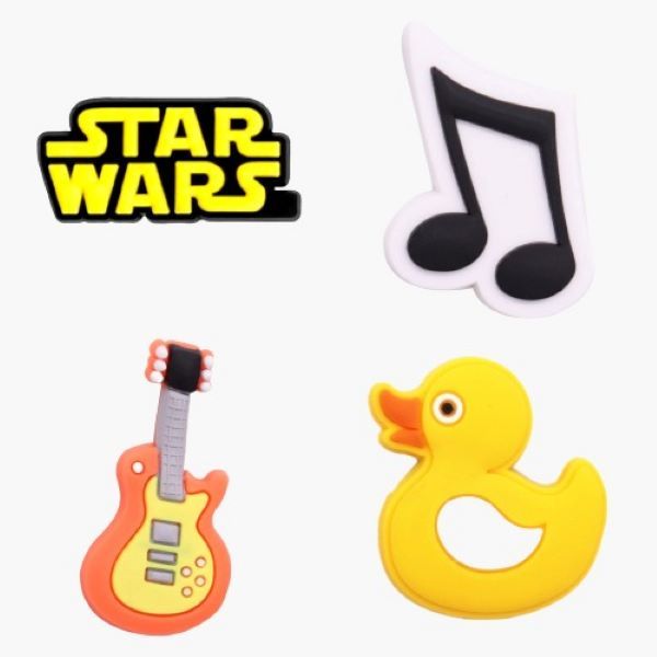 Gem Charm Accessories For Shoes Charms Set -Star Wars/Music/Guitar/Duck