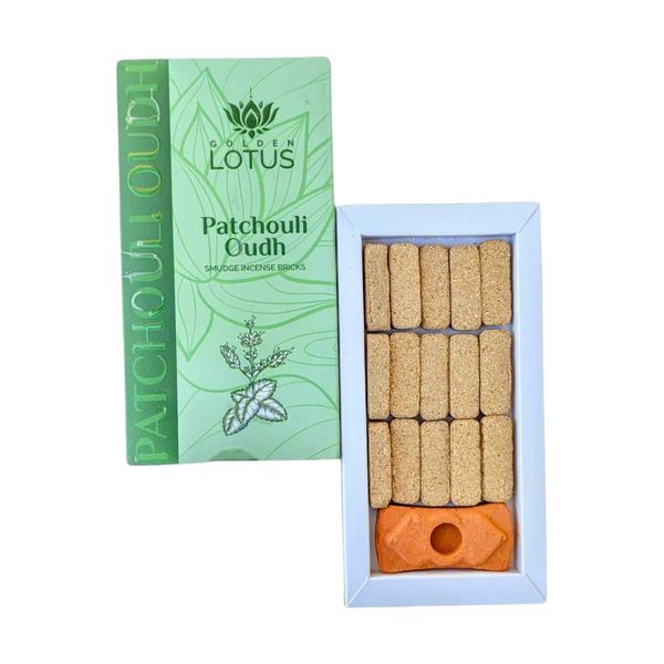 Golden Lotus Incense Bricks - Patchouli Oudh