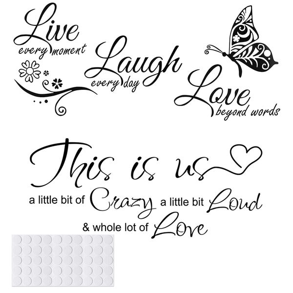 Sticker Art Wall Sticker Live Laugh Love Home School Wall Decor