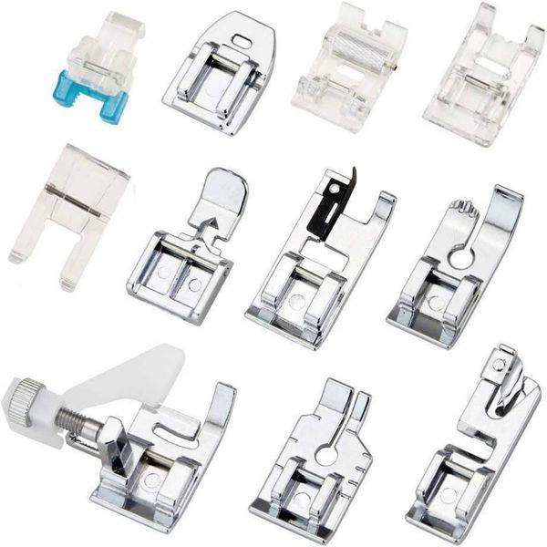 11Pcs Presser Feet, Sewing Machine Kit DIY Spare Parts Accessories