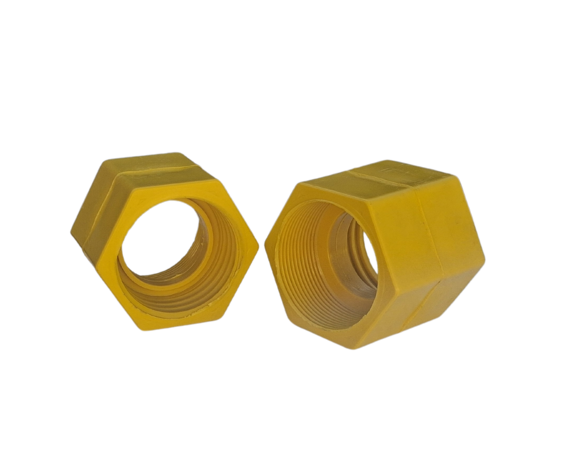 Flowbin Thread convertor S60/50mm BSP-Yellow