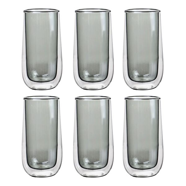 Blue Angel Anti-Scalding Double Layer Borosilicate Cup 160ml - Set Of 6