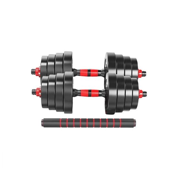 Pair Of 30kg Adjustable Fitness Dumbbells Set With Connecting Rod