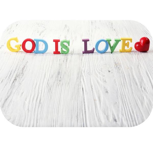 God Is Good Wood Letters Printed Mouse Pad