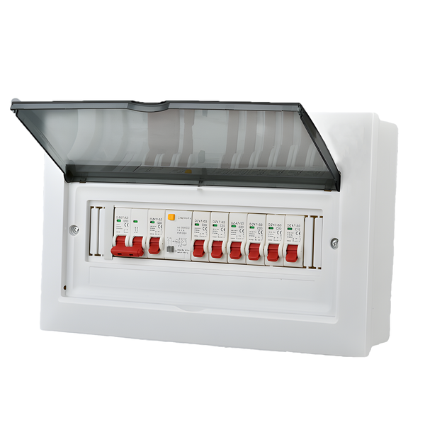 Fuse Box Distribution Box IP40 Protective Plastic Shield Complete DB Board