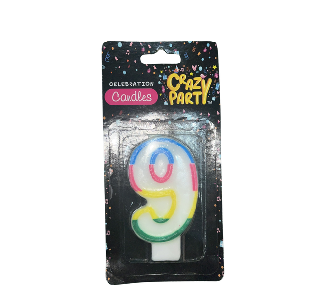 Birthday Candle Age 9 Clr