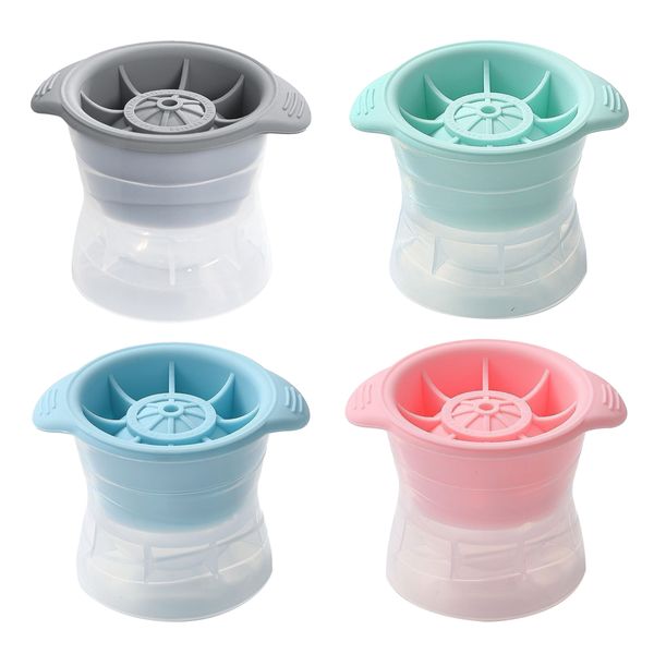 Round Ice Cube Mold-Sphere Ice Ball Maker for Whiskey - 4 Piece