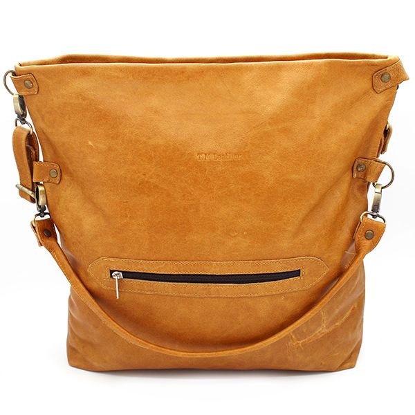 Tm Leather Long Tote Bag