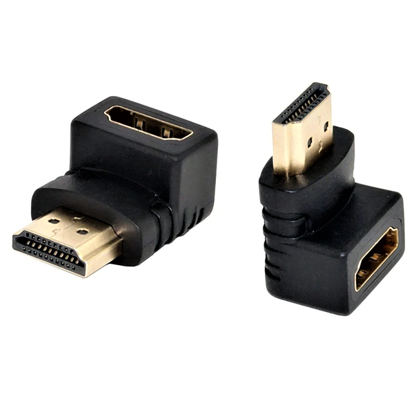 HDMI Male to Female Adapter with 90 Degree Down Pack of 2