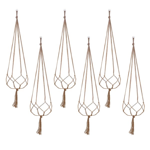 6 Pack Macrame Plant Hanger Rope to Hang Flower Pot Plant Holder for Indoor