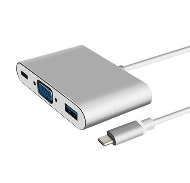 PowerTech Type-C To VGA and USB3.0 For Display For All USB-C Port