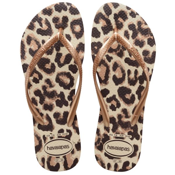 Havaianas - Slim Animals Beige - Rose Gold - Dark Brown - 9919