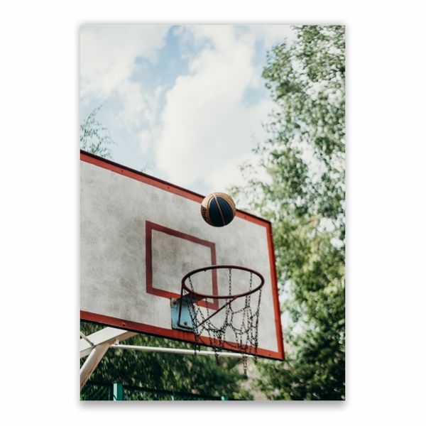 Basketball Hoop And Ball Poster - A1