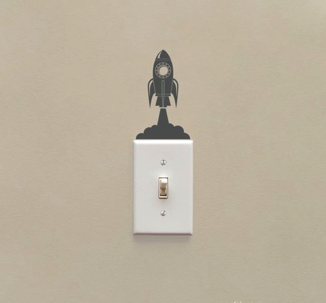 Imaging Architects Rocket Light Switch Wall decal