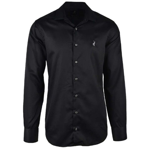 Polo Men Cotton Long Sleeve Regular Formal Shirt