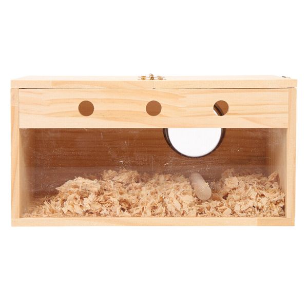 Pet Wooden Bird Breathable Nesting Breeding House Box (25cm)
