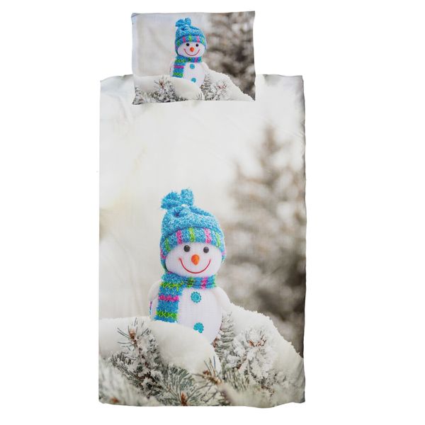 Snow Man Cot Duvet Set