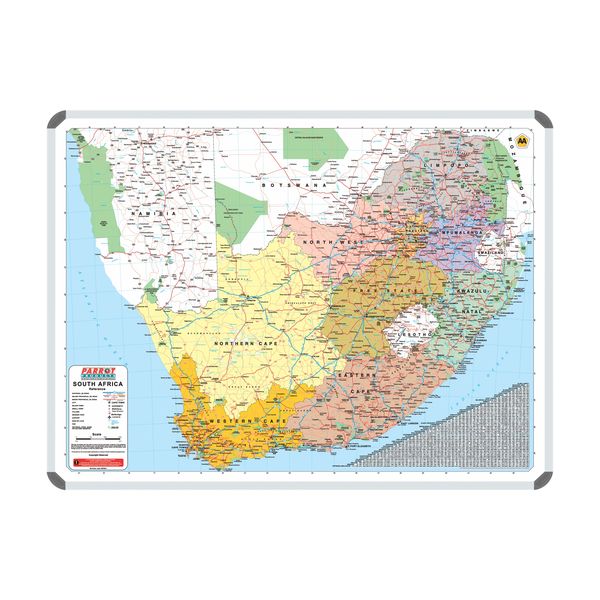 Parrot Products Premium AA Wall Map - South Africa (1200 x 900mm)