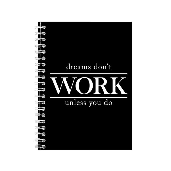 Work A5 Notebook Spiral Lined Motivational Sayings Graphic Notepad Gift 148